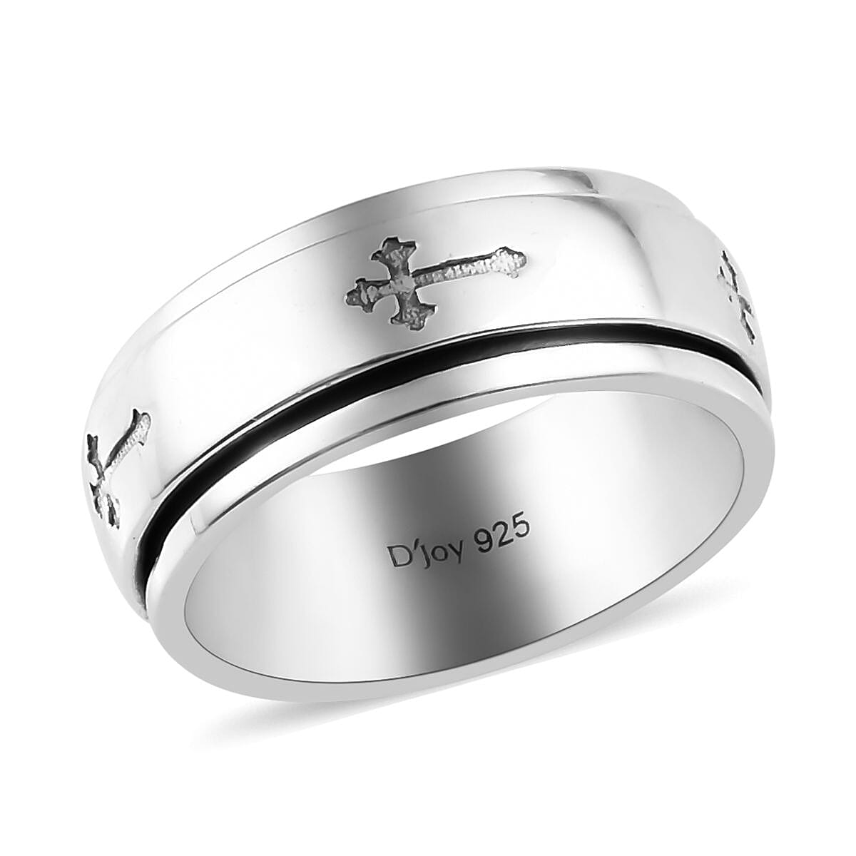 D'Joy Spinner Band Ring in Sterling Silver (Size 8.0) 5 Grams
