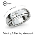 D'Joy Spinner Band Ring in Sterling Silver (Size 9.0) (4.85 Grams) - Sticky add to cart bar