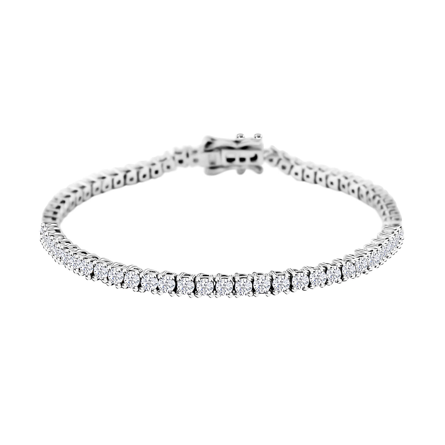 Moissanite Tennis Bracelet in Sterling Silver (7.25 In) 4.60 ctw
