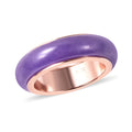 Purple Jade Spinner Band Ring in Vermeil Rose Gold Over Sterling Silver 15.20 ctw - Sticky add to cart bar