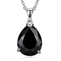 Thai Black Spinel 5.00 ctw Pendant Necklace in Platinum Over Sterling Silver 20 Inches