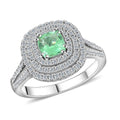 RHAPSODY 950 Platinum AAAA Paraiba Tourmaline and E-F VS Diamond Ring (Size 6.0) 6 Grams 1.15 ctw - Sticky add to cart bar