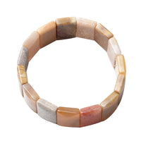 Fossil Coral Block Stretch Bracelet