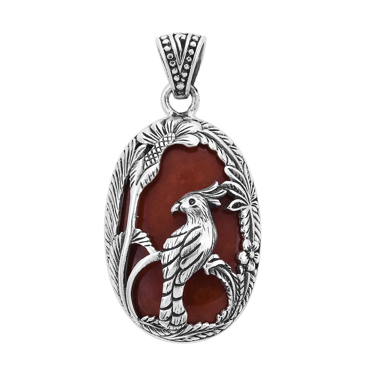 BALI LEGACY Green Jade Pendant iin Sterling Silver (8 g) 24.00 ctw (1)
