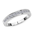 Moissanite Half Eternity Band Ring in Sterling Silver (Size 10.0) 0.60 ctw - Sticky add to cart bar