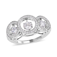 Lustro Stella Finest CZ Ring in Sterling Silver 1.90 ctw