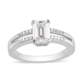 1.10 ctw Moissanite Ring in Platinum Over Sterling Silver (Size 8.0) - Sticky add to cart bar