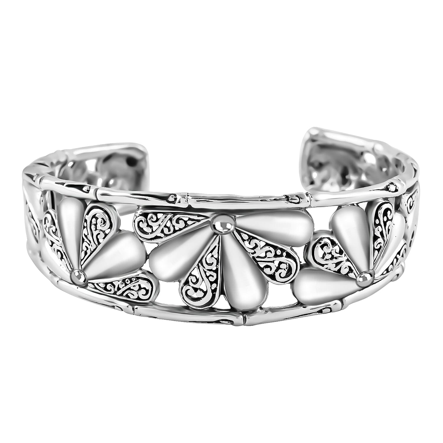 Bali Legacy Sterling Silver Cuff Bracelet (7.25 In) 39.80 Grams