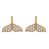 0.60 ctw Moissanite Earrings in Vermeil Yellow Gold Over Sterling Silver