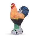 Lifelike Beige and Blue Rooster Statue Garden Decoration - Sticky add to cart bar