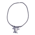 286.50 ctw Hematite Beads Turtle Necklace 20 Inches in Silvertone - Sticky add to cart bar