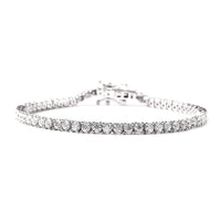 Moissanite Tennis Bracelet in Sterling Silver (6.50 In) 9.30 Grams 4.25 ctw