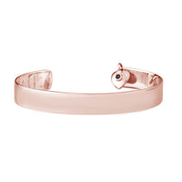 Personalized Amethyst Cuff Bangle in Platinum Over Sterling Silver (7.25 in) 13 Grams 0.05 ctw