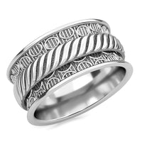 Sterling Silver Spiner Band Ring (Size 11.0) (5 g)