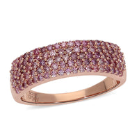 Lab Grown Pink Diamond Ring in Vermeil Rose Gold Over Sterling Silver (Size 7.0) 1.00 ctw
