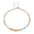 412.00 ctw Espirito Santo Aquamarine, Marropino Morganite, Heliodor Beads Necklace 18 Inch in Rhodium Over Sterling Silver with Magnetic Clasp - Sticky add to cart bar