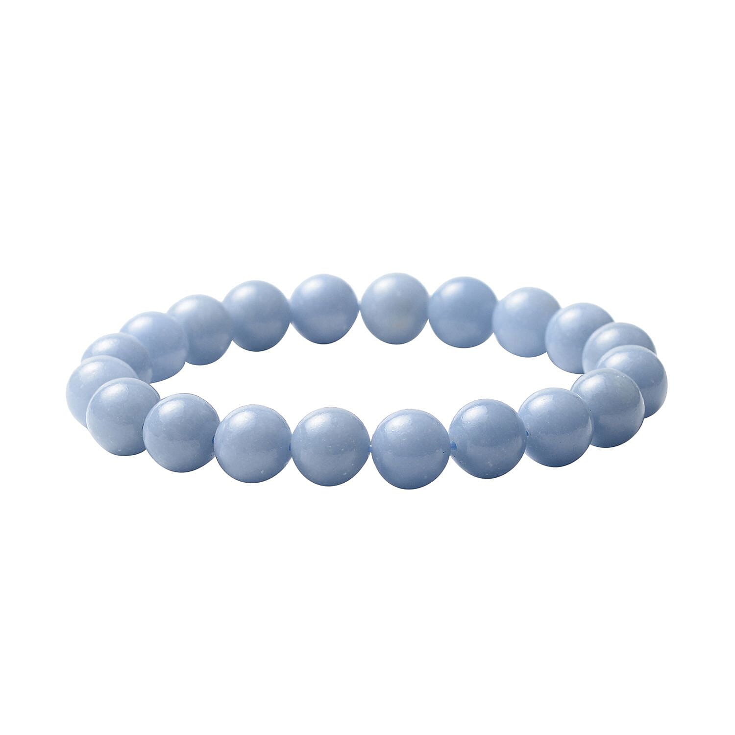 Angelite 9-11mm Beaded Stretch Bracelet 154.50 ctw