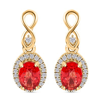 ILIANA 2.40 ctw AAA Songea Sapphire and Diamond G-H SI Earrings in 18K Yellow Gold 2.30 Grams