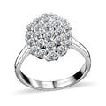 RHAPSODY 950 Platinum IGI Certified E-F VS Diamond Cluster Ring 7.50 Grams 1.00 ctw - Sticky add to cart bar