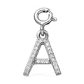 0.12 ctw Diamond Initial D Charm in Platinum Over Sterling Silver - Sticky add to cart bar