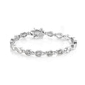 LUSTRO STELLA Made with Finest CZ Bracelet in Platinum Over Sterling Silver (8.00 In) (13.66 g) 13.15 ctw - Sticky add to cart bar