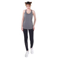 JOVIE Charcoal & Purple Women's Support Tank Top with Built-in Bra- S - Sticky add to cart bar