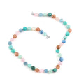 331.00 ctw Multi Gemstones Beads 9-11mm Necklace 20 Inch in Rhodium Over Sterling Silver - Sticky add to cart bar