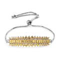 5.35 ctw Multi Sapphire Bolo Bracelet in Platinum Over Sterling Silver - Sticky add to cart bar
