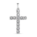 J Francis Embellished with Crystal by Swarovski Cross Pendant without Chain in Sterling Silver - Sticky add to cart bar