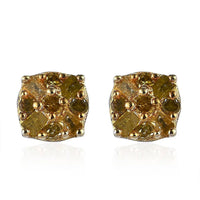 D'Joy Diamond Stud Earrings in Platinum Over Sterling Silver 0.15 ctw