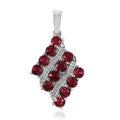 Karis Multi Color Crystal Pendant in Platinum Bond - Sticky add to cart bar