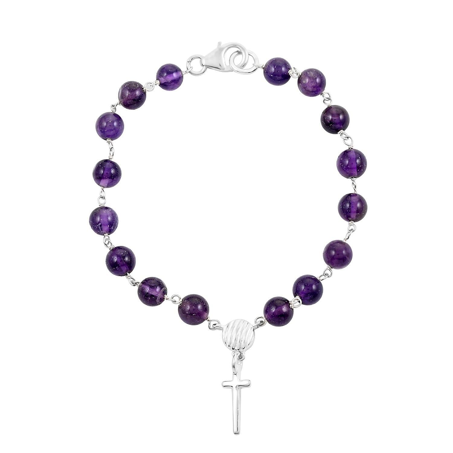 Amethyst Bracelet in Sterling Silver (7.25 In) 22.75 ctw