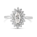 Moissanite Cocktail Ring in Platinum Over Sterling Silver 1.15 ctw - Sticky add to cart bar