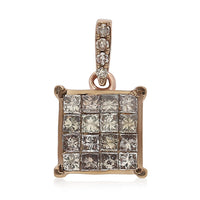 0.50 ctw Natural Champagne Diamond Pendant in 10K Rose Gold