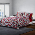 HOMESMART Yellow Floral Print 7pc Quilt and Sheet Set - Queen (100% Microfiber) - Sticky add to cart bar