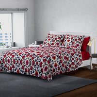 HOMESMART Yellow Floral Print 7pc Quilt and Sheet Set - Queen (100% Microfiber)