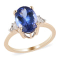LUXORO 10K Yellow Gold Premium Tanzanite and Diamond G-H I3 Ring (Size 5.0) 2.80 ctw - Sticky add to cart bar