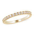 Moissanite VS EF Half Eternity Band Ring in Vermeil Yellow Gold Over Sterling Silver (Size 7.0) 0.50 ctw - Sticky add to cart bar