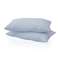 HOMESMART Set of 2 Blue & White Jacquard Cooling Waterproof Pillow Protector (20"x30", Queen)