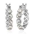 KARIS White Crystal Hoop Earrings in Platinum Bond - Sticky add to cart bar