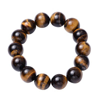 300.00 ctw South African Yellow Tiger's Eye 14-16mm Beads Stretch Bracelet