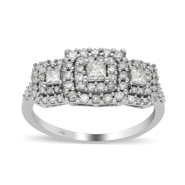 10K White Gold G-H I2 Diamond Ring (Size 6.0) 1.00 ctw - Product card gallery slide 1 (10176446366009)
