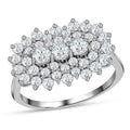Luxoro Diamond Ring, 10K White Gold Ring, Diamond Cluster Ring, Cluster Ring For Women 2.00 ctw - Sticky add to cart bar