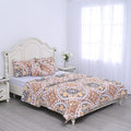 HOMESMART Yellow and Brick Flower Printed 6pcs Quilt Set - Queen (100% Microfiber) - Sticky add to cart bar