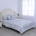 HOMESMART Yellow and Brick Flower Printed 6pcs Quilt Set - Queen (100% Microfiber) - Sticky add to cart bar