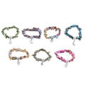 Set of 7 Shell Pearl Charms Bracelet in Silvertone - Sticky add to cart bar