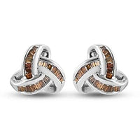 Red Diamond 0.24 ctw Earring in Platinum Over Sterling Silver