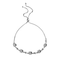 Diamond Accent Bolo Bracelet in Platinum Over Sterling Silver (10.50 In)
