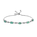 Brazilian Emerald Bolo Bracelet in Platinum Over Sterling Silver 2.30 ctw - Sticky add to cart bar