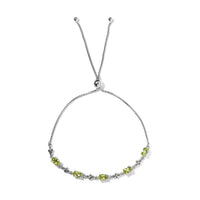 Peridot Bolo Bracelet in Platinum Over Sterling Silver 2.50 ctw